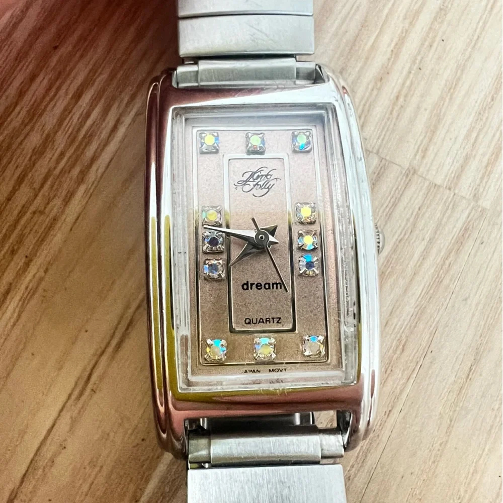 Vintage 80s KIRK'S FOLLY ladies curvex Dream Watch NEW BATTERY